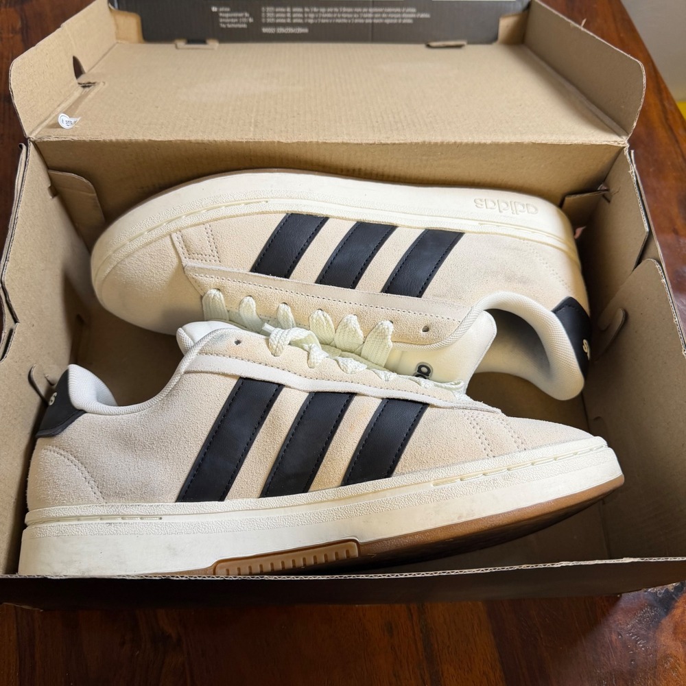 Adidas Grand Court Alpha 00s Mens Shoes Wonder White Black Gum IH1351 Size 10